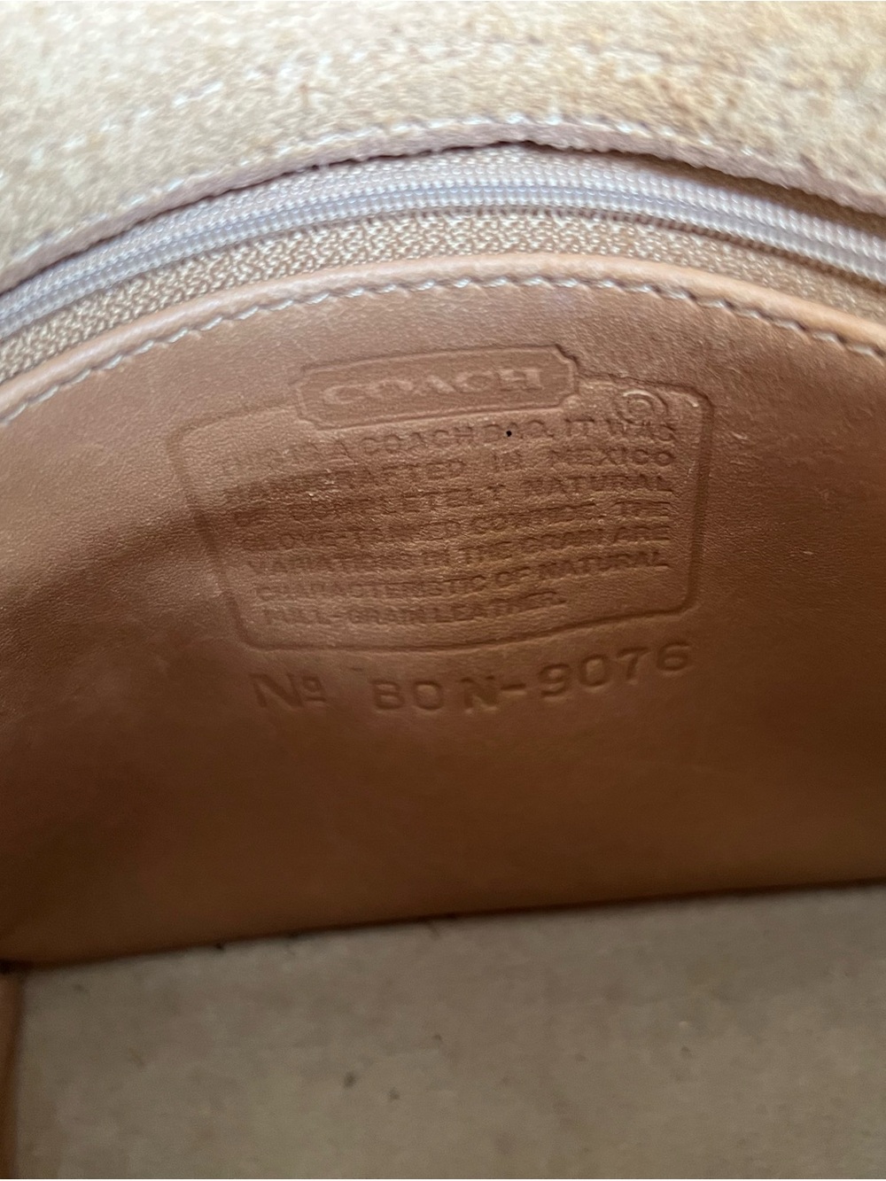 Vintage Coach Companion Flap Crossbody Camel Tan 9076 Turnlock Leather 90s Rare - Picture 5 of 5